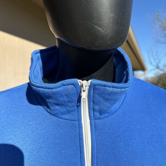 Vintage 80s Nike Mens 2XL Spell Out‎ Tri Blend Color Block Warm Up Track Jacket - Picture 3 of 6